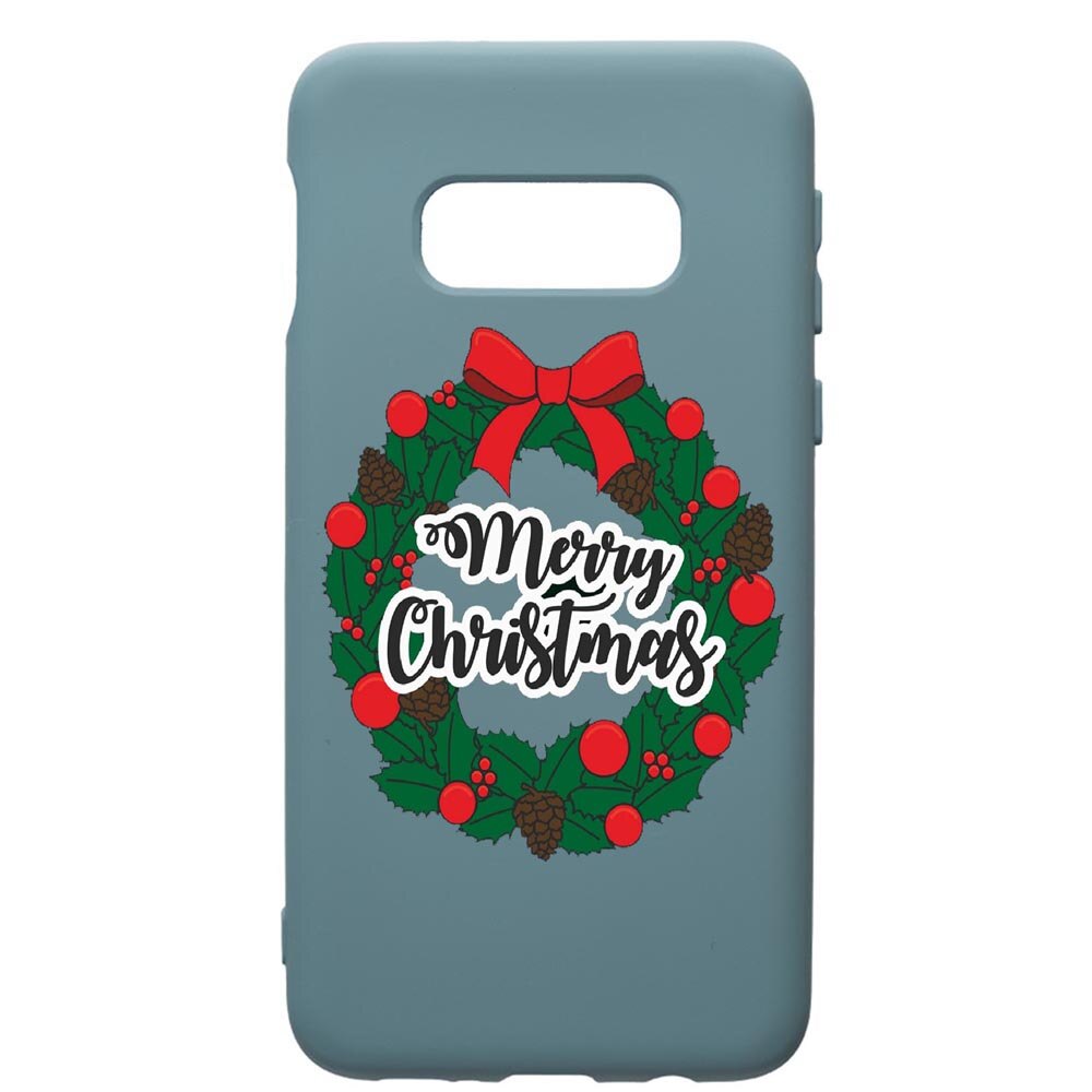 Husa Premium Silicon Compatibila Cu Samsung Galaxy S10E, Xmas Chirstmas, cu interiorul din material textil, protectie camera, Cornflower, PCF346