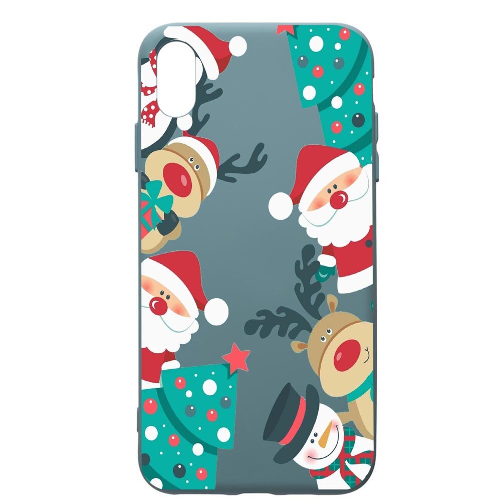 Husa Premium Silicon Compatibila Cu Huawei Y5 2019, Xmas, cu interiorul din material textil, protectie camera, Cornflower, PCF338