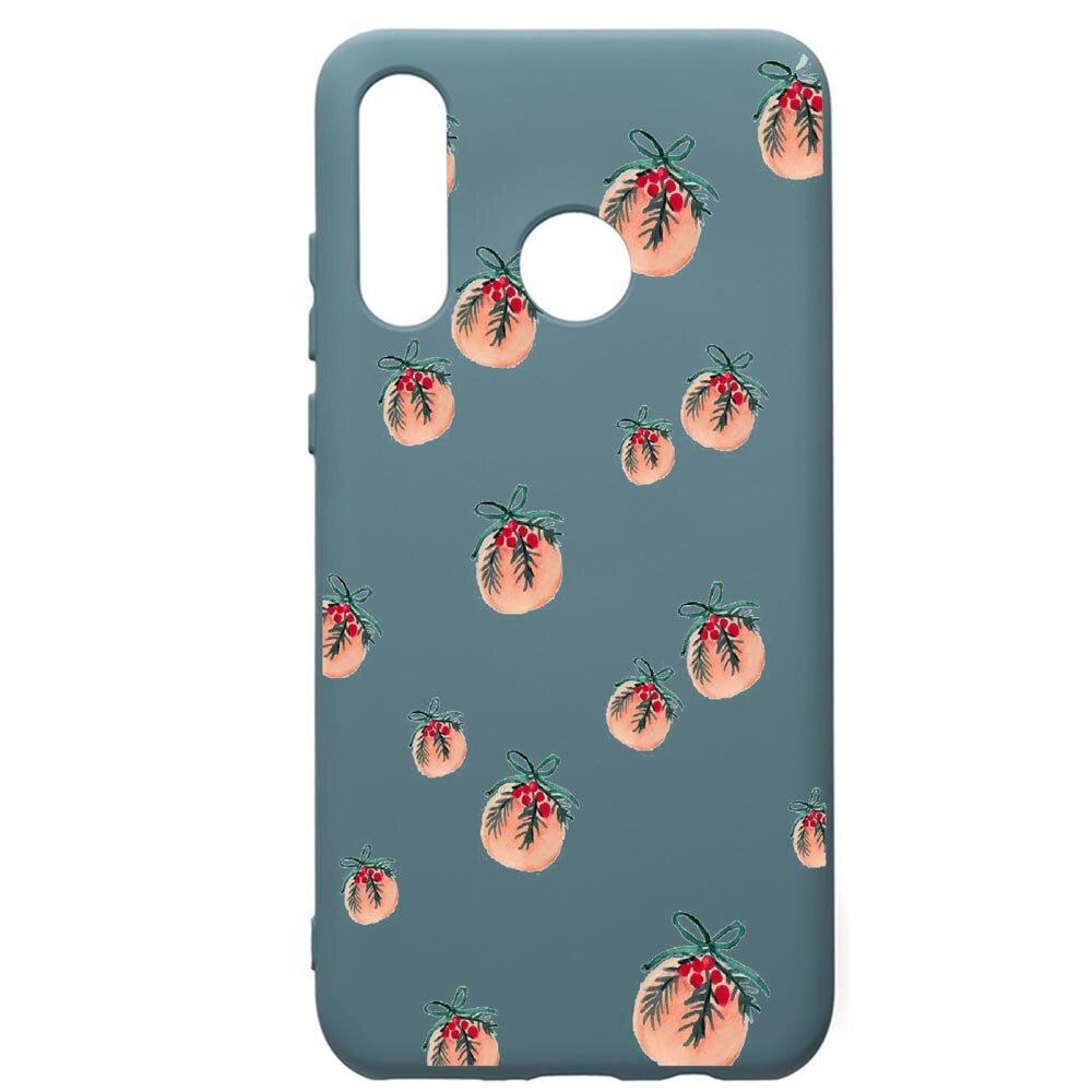 Husa Premium Silicon Compatibila Cu Huawei P30 Lite, Xmas, cu interiorul din material textil, protectie camera, Cornflower, PCF339