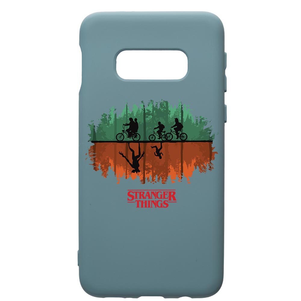 Husa Premium Silicon Compatibila Cu Samsung Galaxy S10, Stranger Things, cu interiorul din material textil, protectie camera, Cornflower, PCF279