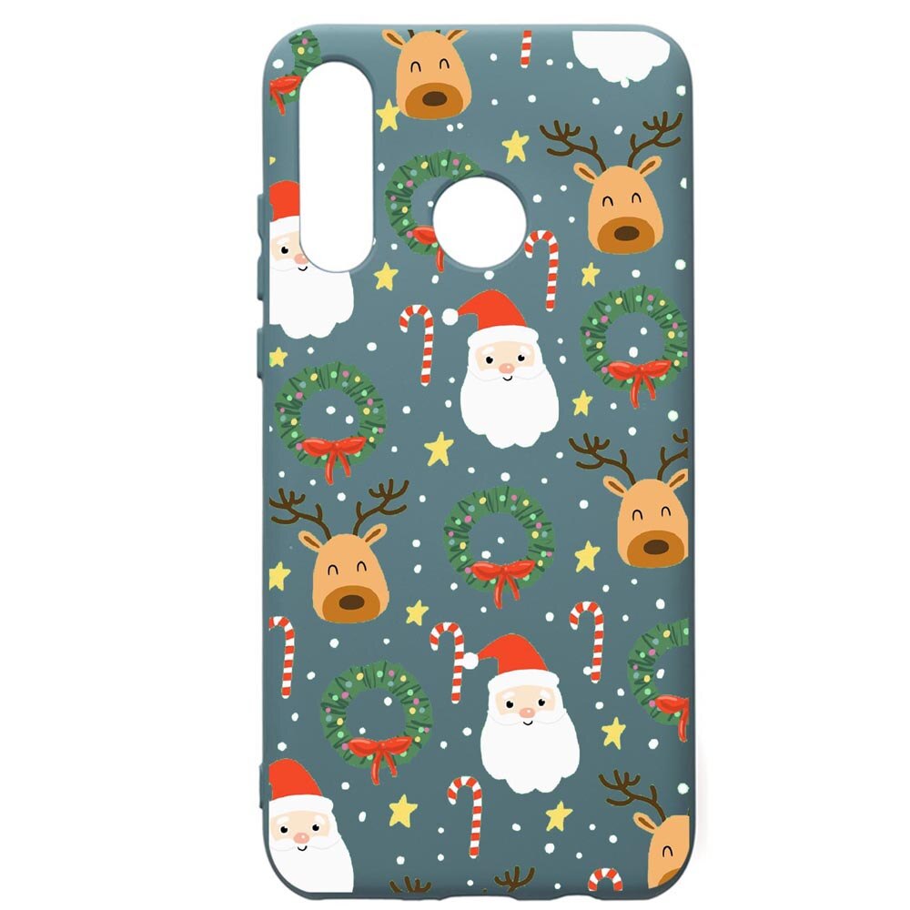 Husa Premium Silicon Compatibila Cu Huawei P30 Lite, Happy, cu interiorul din material textil, protectie camera, Cornflower, PCF350