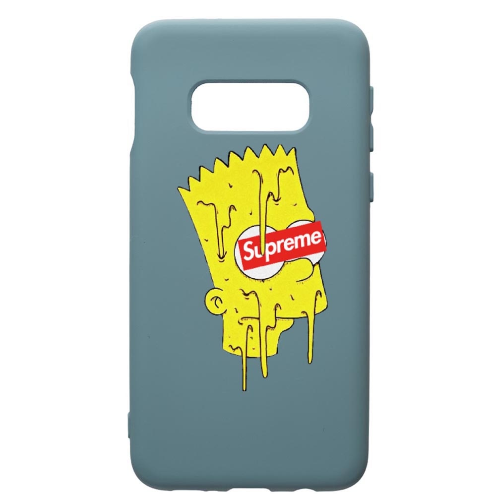 Husa Premium Silicon Compatibila Cu Samsung Galaxy S10E, Supreme, The Simpsons, cu interiorul din material textil, protectie camera, Cornflower, PCF267