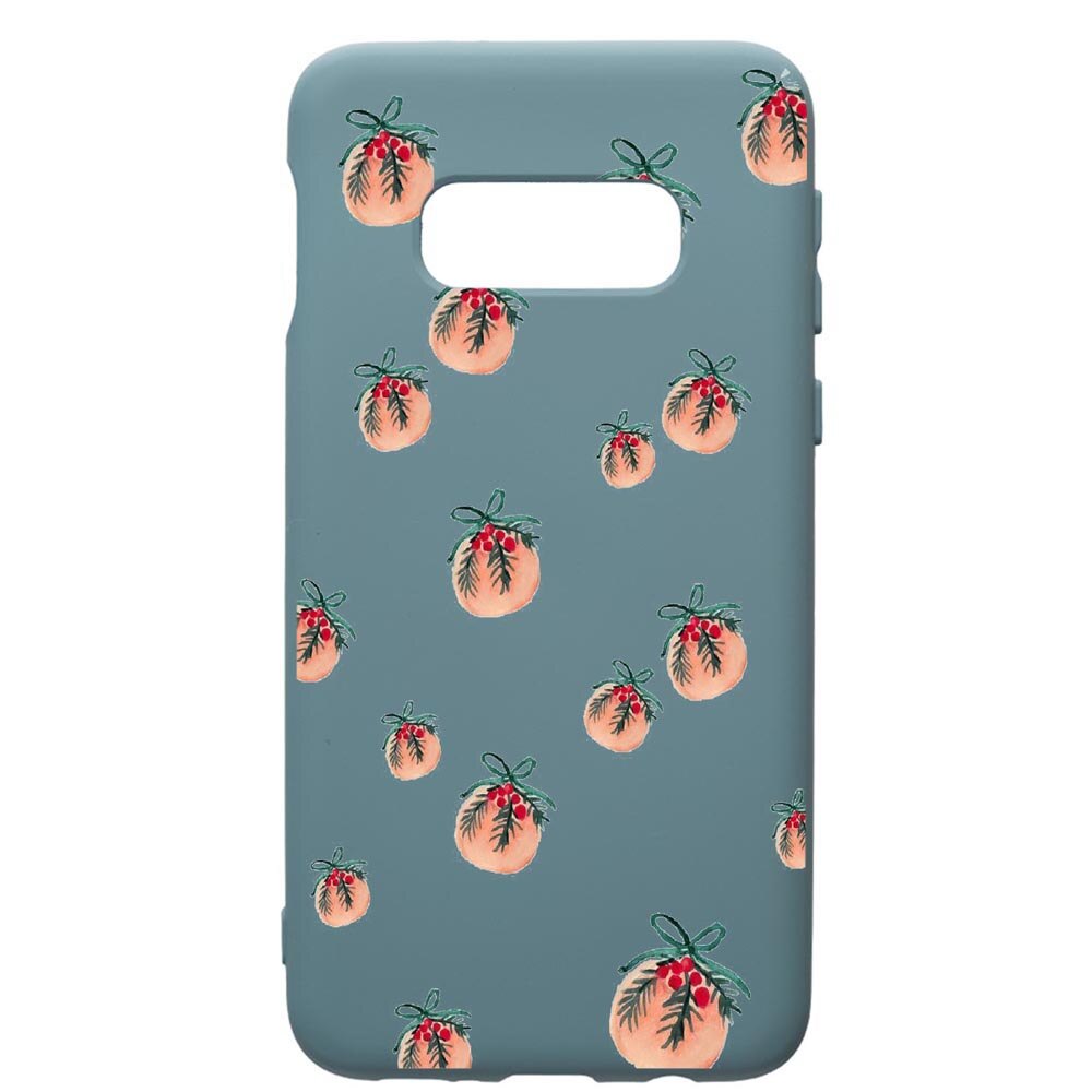 Husa Premium Silicon Compatibila Cu Samsung Galaxy S10, Xmas, cu interiorul din material textil, protectie camera, Cornflower, PCF339