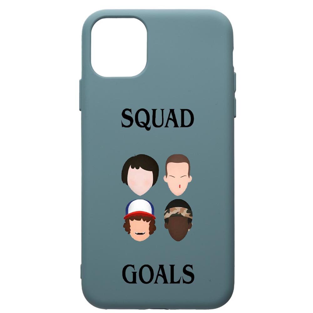 Husa Premium Silicon Compatibila Cu Apple iPhone 11 Pro Max, Stranger Things, cu interiorul din material textil, protectie camera, Cornflower, PCF374