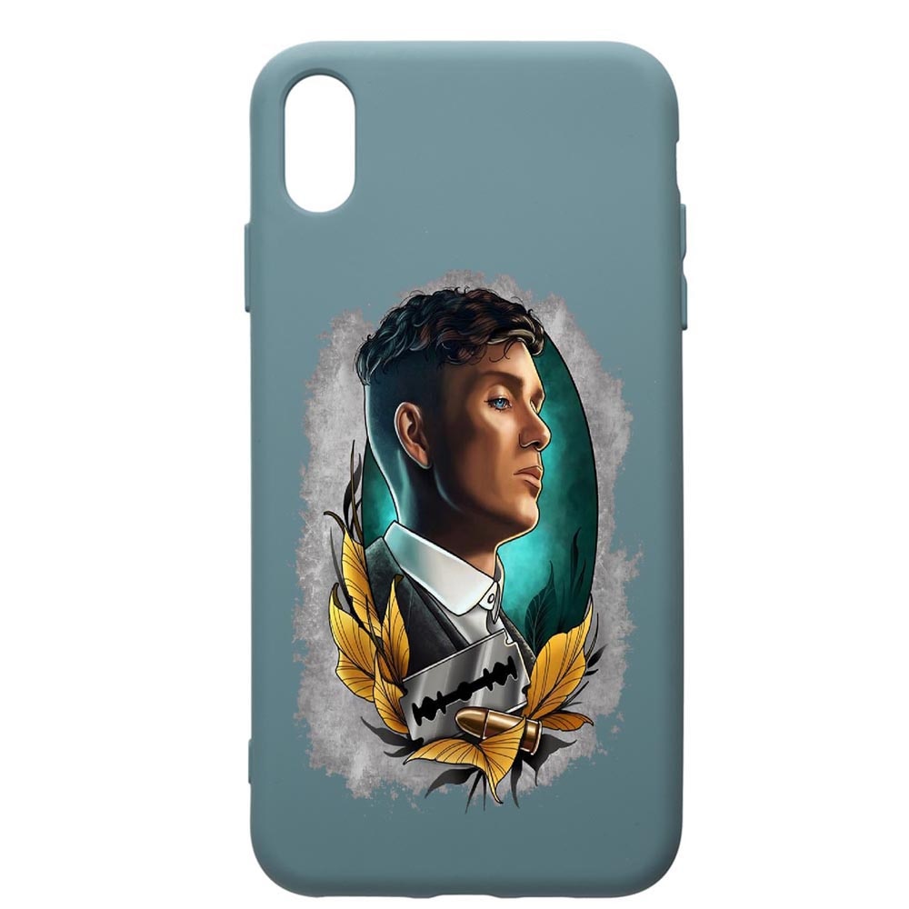 Husa Premium Silicon Compatibila Cu Apple iPhone XS Max, Peaky Blinders, cu interiorul din material textil, protectie camera, Cornflower, PCF384