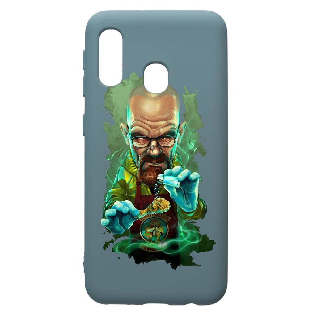 Husa Premium Silicon Compatibila Cu Samsung Galaxy A20E, Breaking Bad, cu interiorul din material textil, protectie camera, Cornflower, PCF367