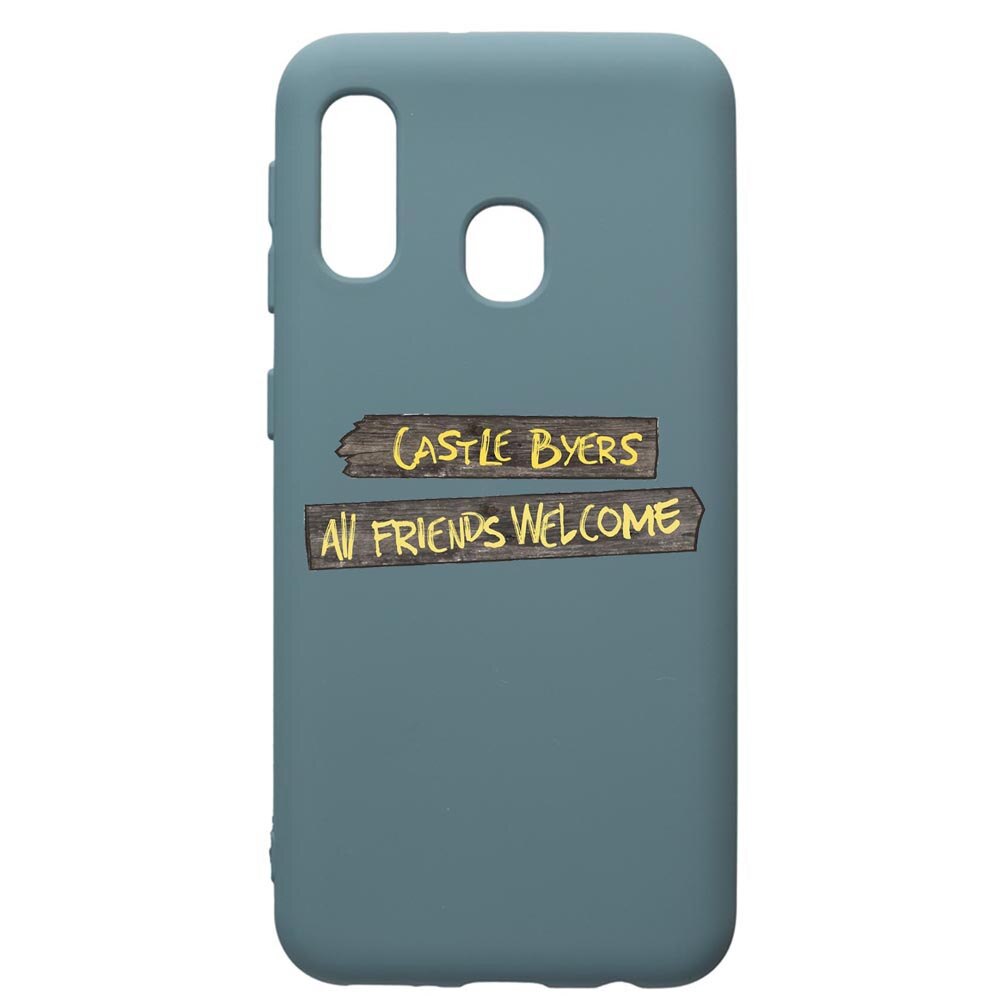 Husa Premium Silicon Compatibila Cu Samsung Galaxy A20E, Stranger Things, cu interiorul din material textil, protectie camera, Cornflower, PCF375