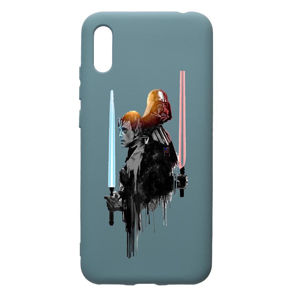 Husa Premium Silicon Compatibila Cu Huawei Y6 2019, Star Wars Darth Vader Luke, cu interiorul din material textil, protectie camera, Cornflower, PCF398