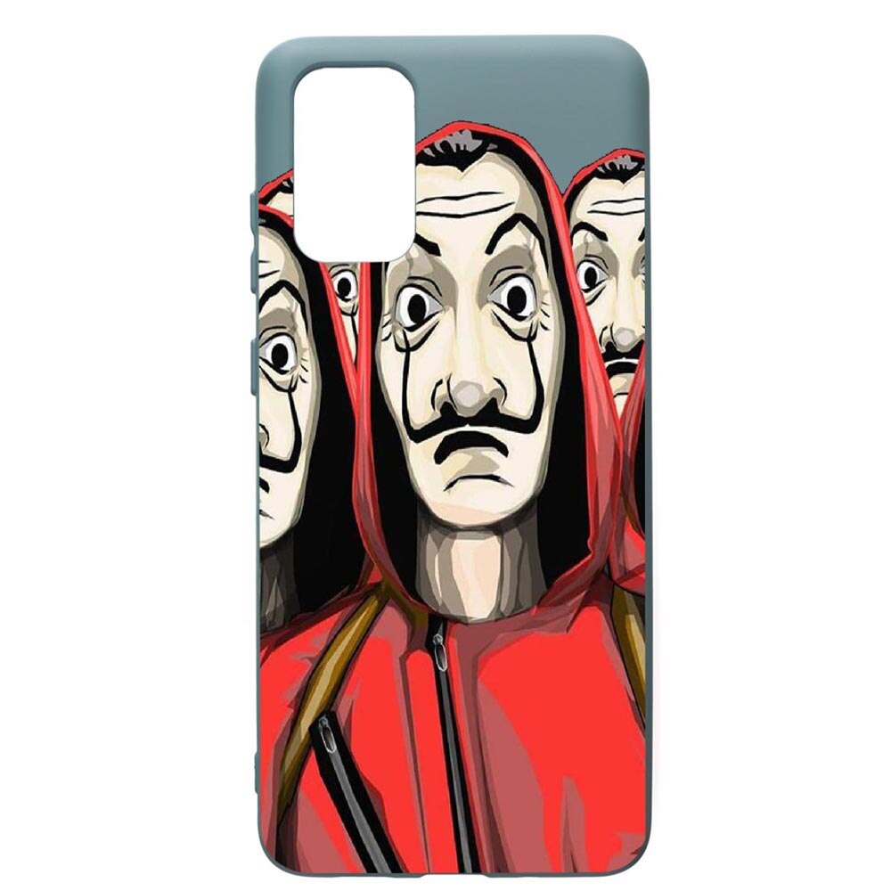 Husa Premium Silicon Compatibila Cu Samsung Galaxy S20 Plus, La Casa De Papel, cu interiorul din material textil, protectie camera, Cornflower, PCF390