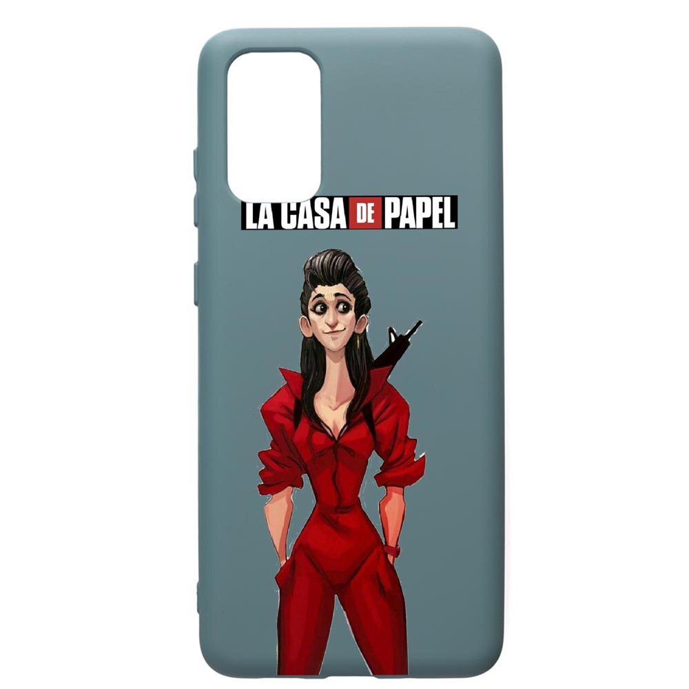 Husa Premium Silicon Compatibila Cu Samsung Galaxy S20 Plus, La Casa De Papel - Nairobi, cu interiorul din material textil, protectie camera, Cornflower, PCF393