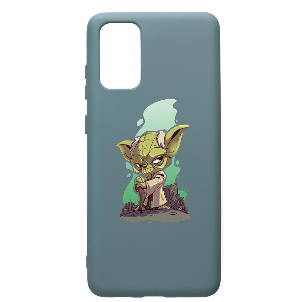 Husa Premium Silicon Compatibila Cu Samsung Galaxy S20 Plus, Star Wars Yoda, cu interiorul din material textil, protectie camera, Cornflower, PCF403