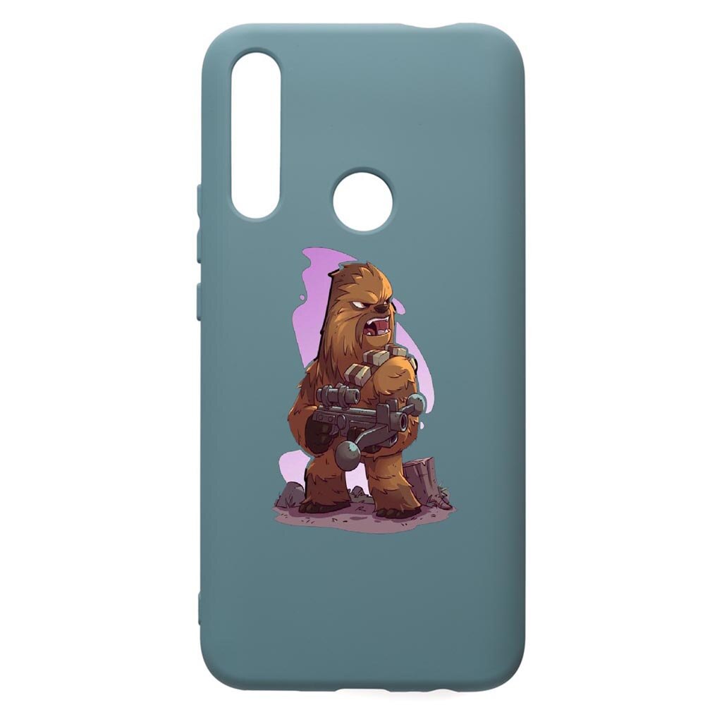 Husa Premium Silicon Compatibila Cu Huawei P Smart Z, Star Wars Chewbacca, cu interiorul din material textil, protectie camera, Cornflower, PCF401