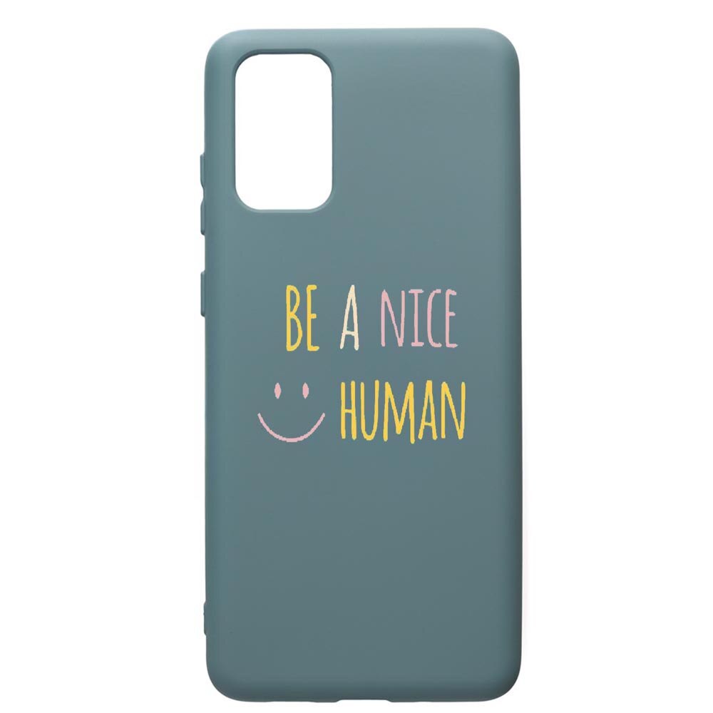 Husa Premium Silicon Compatibila Cu Samsung Galaxy S20 Plus, Human, cu interiorul din material textil, protectie camera, Cornflower, PCF480