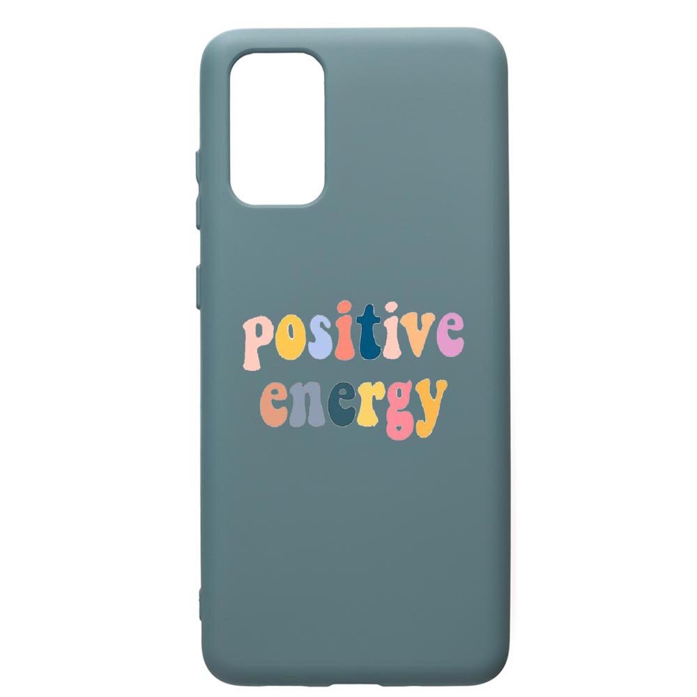 Husa Premium Silicon Compatibila Cu Samsung Galaxy S20 Plus, Positive Energy, cu interiorul din material textil, protectie camera, Cornflower, PCF479