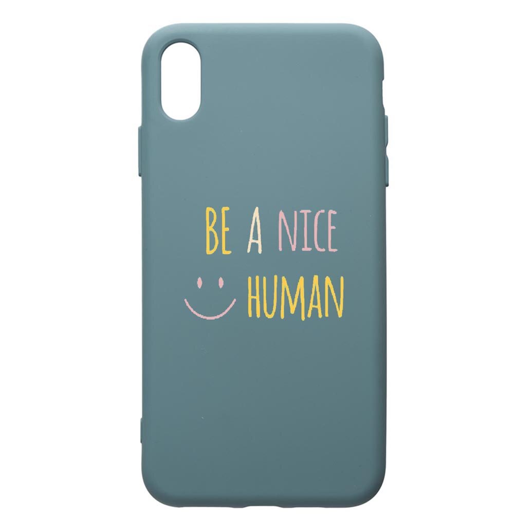 Husa Premium Silicon Compatibila Cu Apple iPhone XS Max, Human, cu interiorul din material textil, protectie camera, Cornflower, PCF480