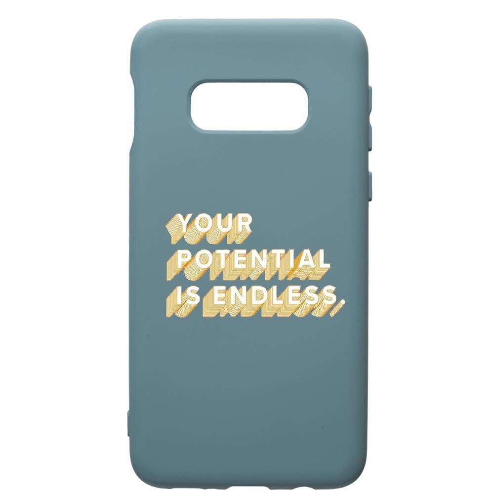 Husa Premium Silicon Compatibila Cu Samsung Galaxy S10, Endless, cu interiorul din material textil, protectie camera, Cornflower, PCF484