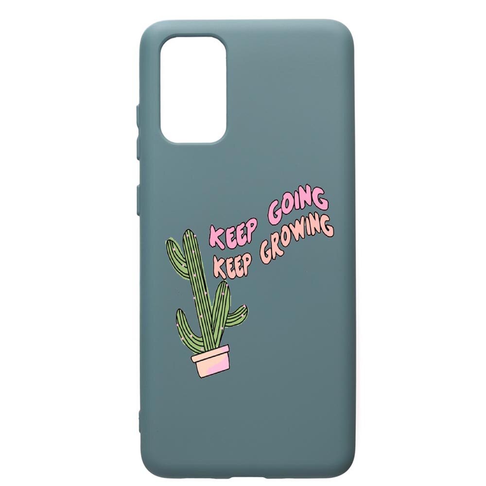 Husa Premium Silicon Compatibila Cu Samsung Galaxy S20 Plus, Keep Going, cu interiorul din material textil, protectie camera, Cornflower, PCF482
