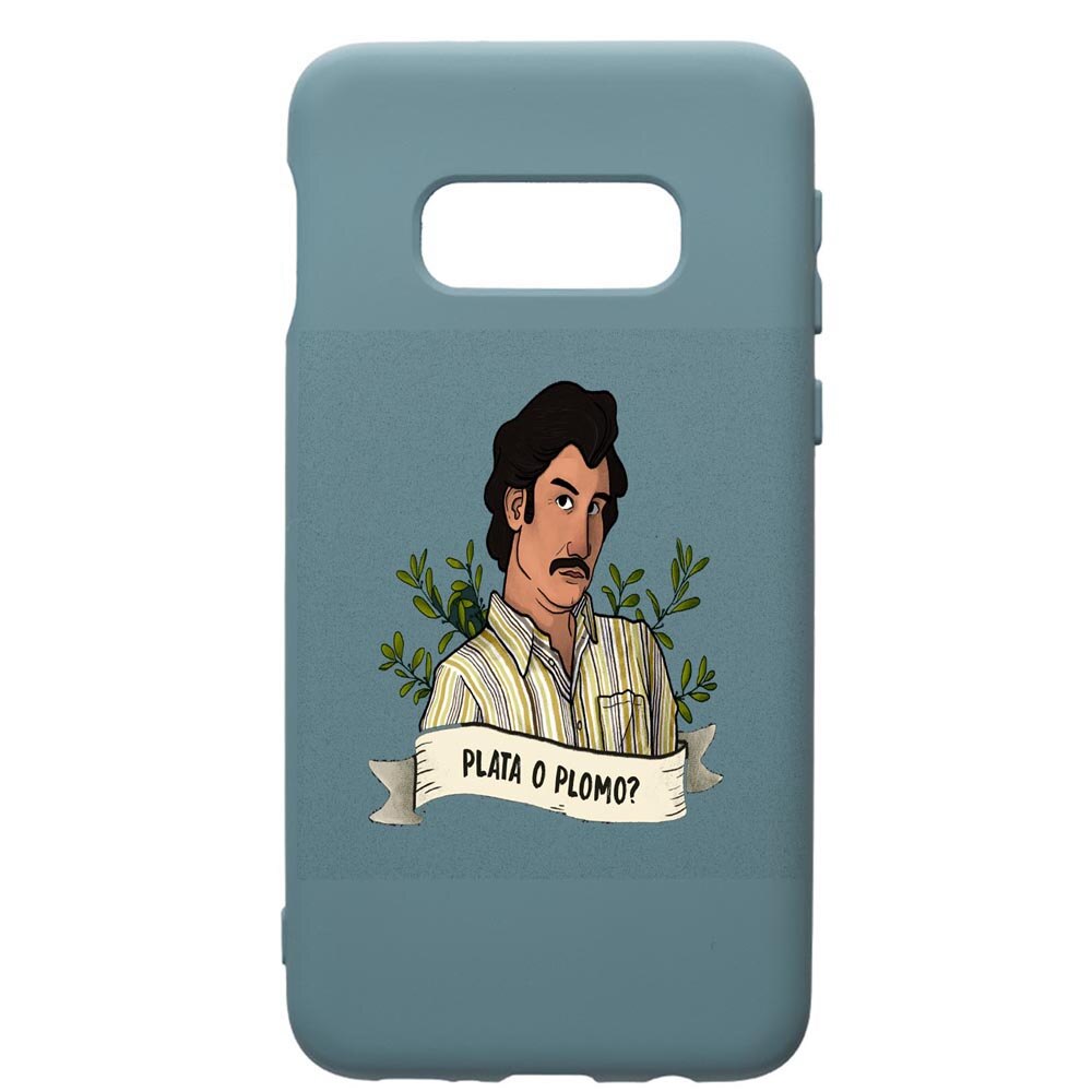 Husa Premium Silicon Compatibila Cu Samsung Galaxy S10E, Narcos Pablo Escobar, cu interiorul din material textil, protectie camera, Cornflower, PCF438