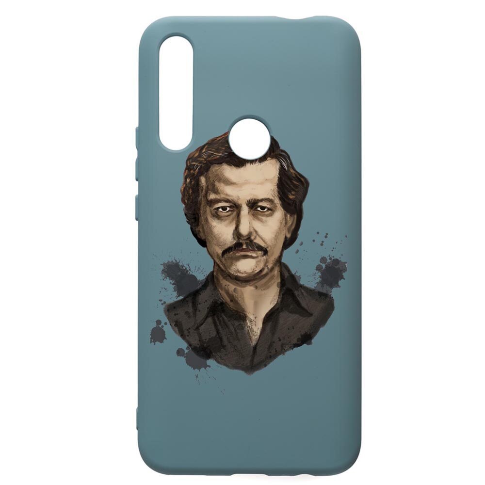 Husa Premium Silicon Compatibila Cu Huawei Y7 2019, Narcos Pablo Escobar, cu interiorul din material textil, protectie camera, Cornflower, PCF445