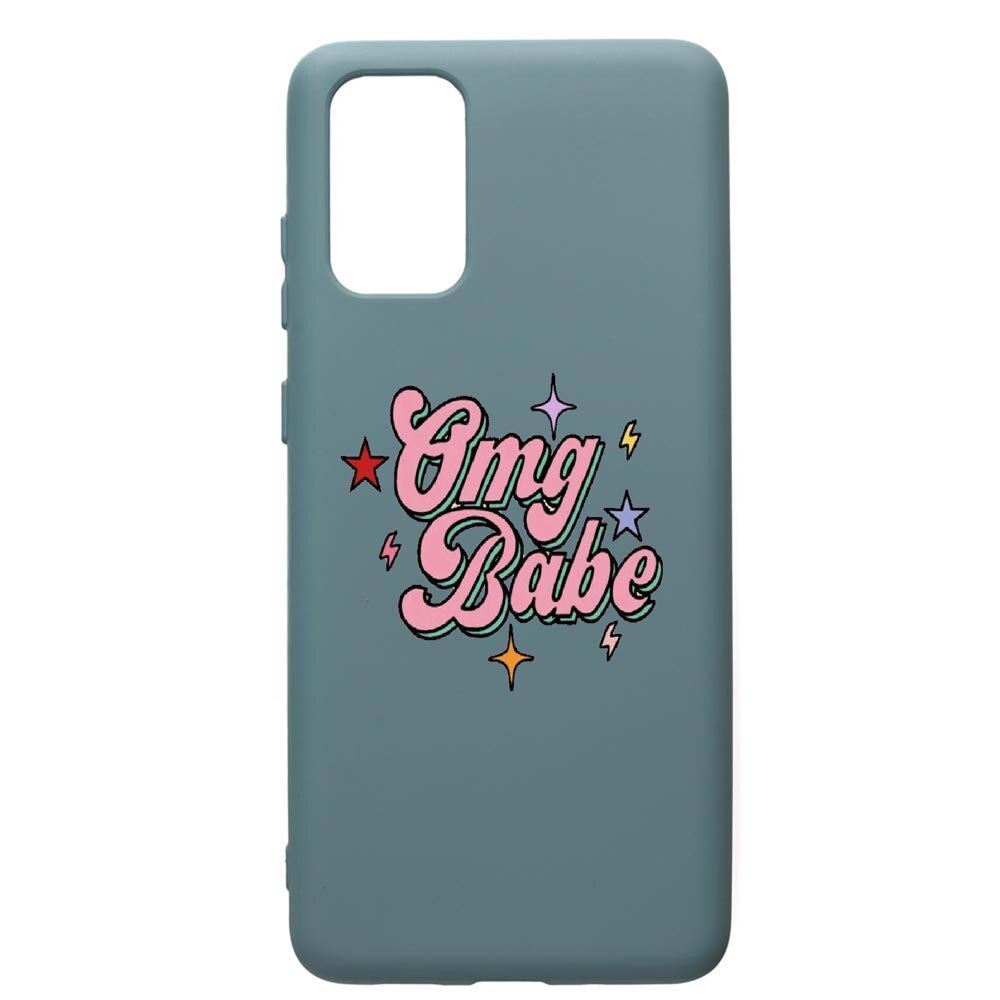 Husa Premium Silicon Compatibila Cu Samsung Galaxy S20 Plus, OMG Babe, cu interiorul din material textil, protectie camera, Cornflower, PCF487