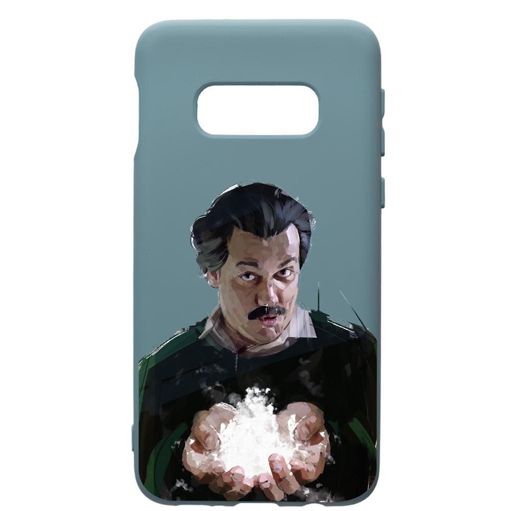 Husa Premium Silicon Compatibila Cu Samsung Galaxy S10, Narcos Pablo Escobar, cu interiorul din material textil, protectie camera, Cornflower, PCF446