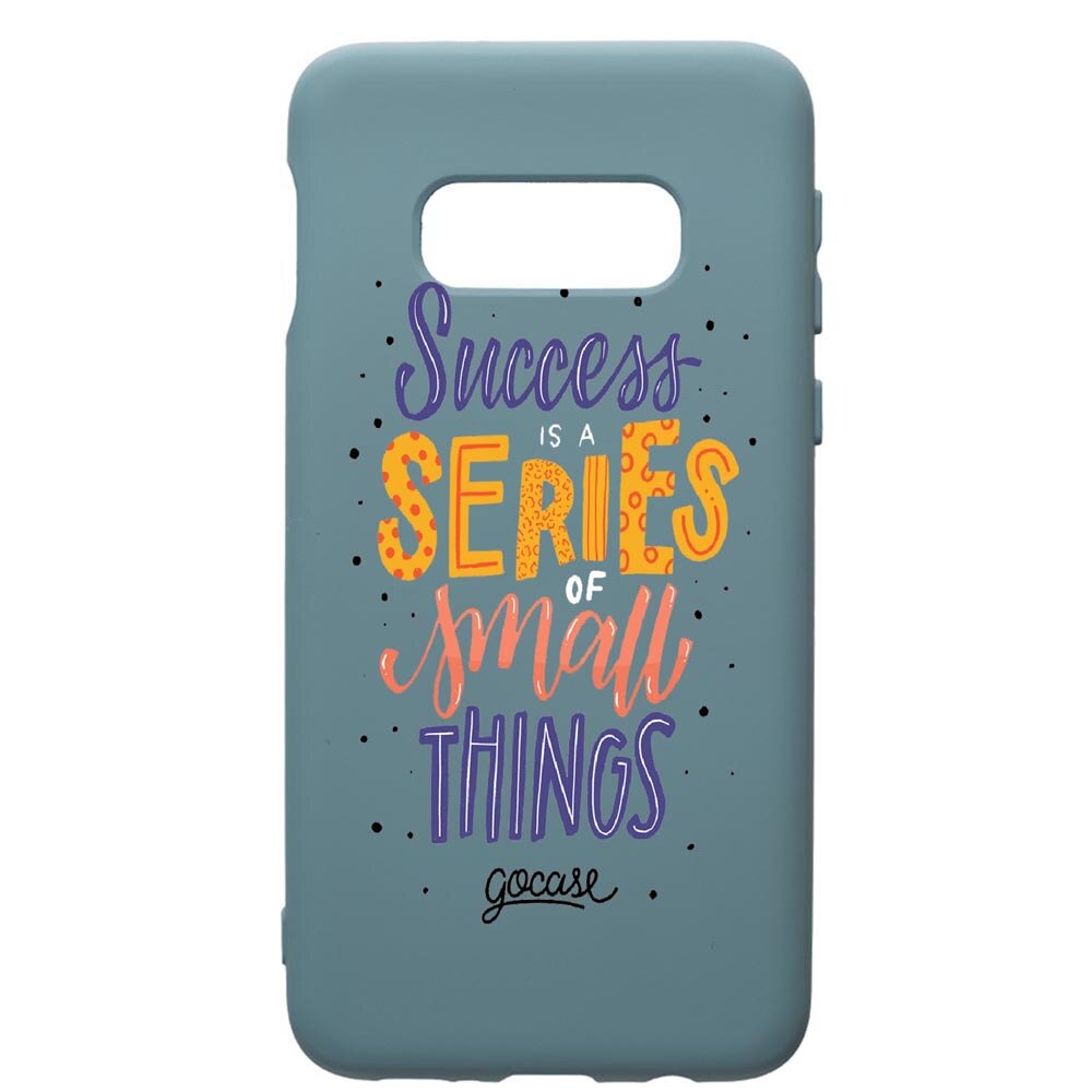 Husa Premium Silicon Compatibila Cu Samsung Galaxy S10, Success, cu interiorul din material textil, protectie camera, Cornflower, PCF485