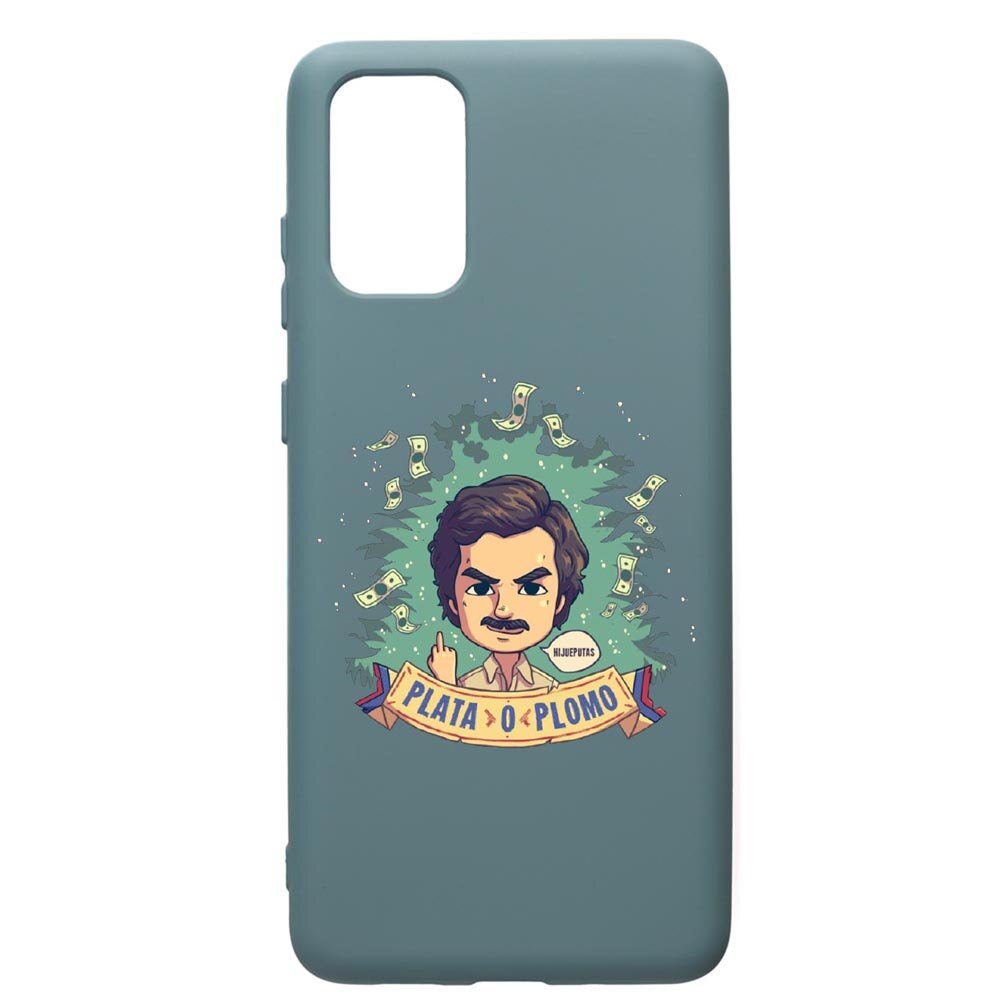 Husa Premium Silicon Compatibila Cu Samsung Galaxy S20 Plus, Narcos Pablo Escobar, cu interiorul din material textil, protectie camera, Cornflower, PCF447
