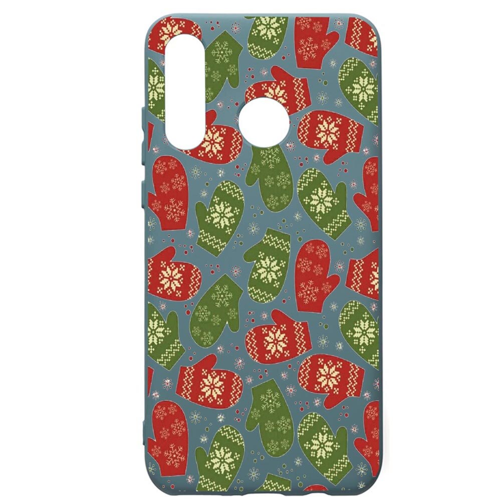 Husa Premium Silicon Compatibila Cu Huawei P30 Lite, Winter, cu interiorul din material textil, protectie camera, Cornflower, PCF352