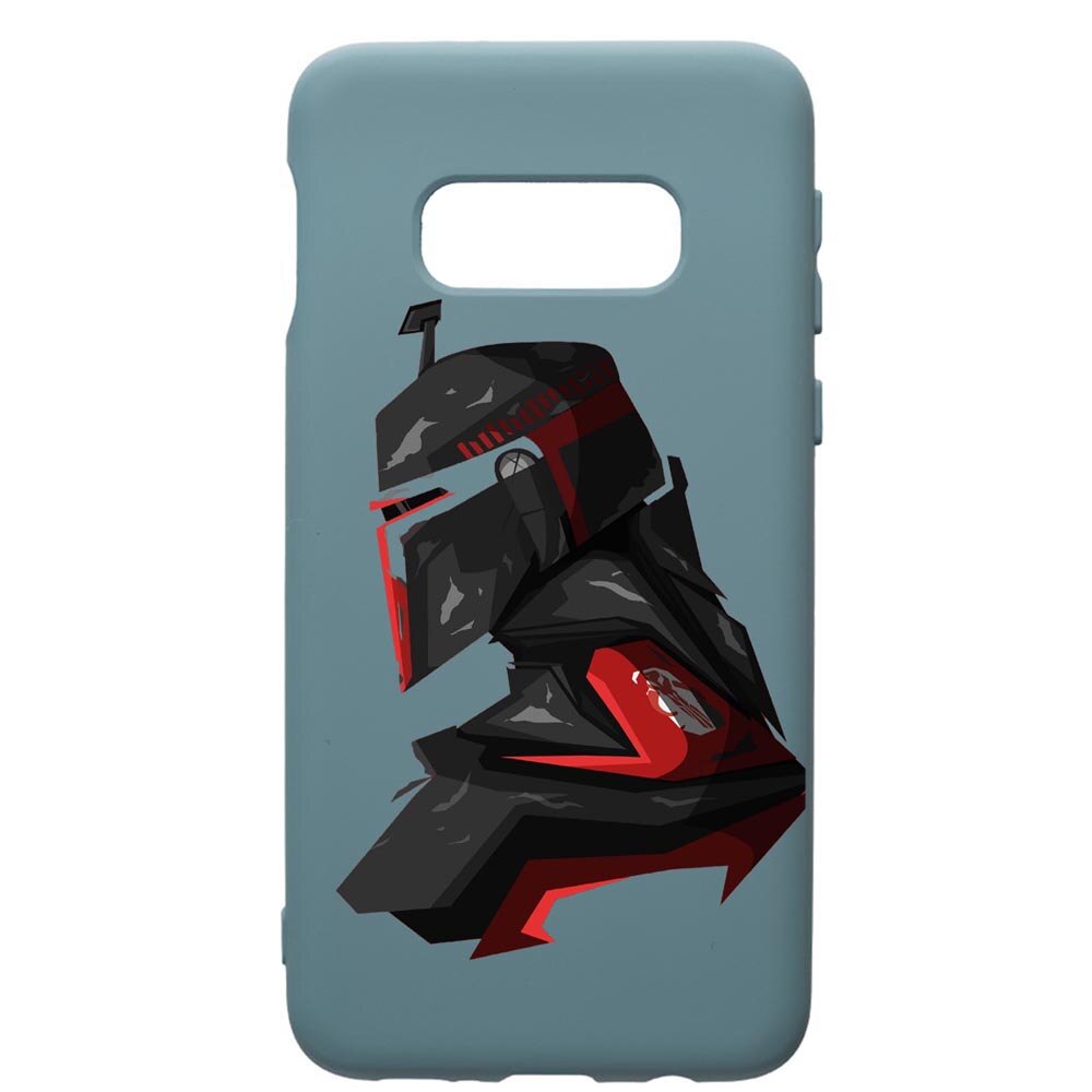 Husa Premium Silicon Compatibila Cu Samsung Galaxy S10, Star Wars The Mandalorian, cu interiorul din material textil, protectie camera, Cornflower, PCF456