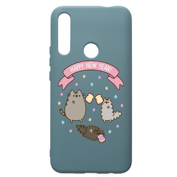 Husa Premium Silicon Compatibila Cu Huawei P Smart Z, Happy New Year, cu interiorul din material textil, protectie camera, Cornflower, PCF356 Husa Premium Silicon Compatibila Cu Huawei P Smart Z, Happy New Year, cu interiorul din material textil, protectie camera, Cornflower, PCF356