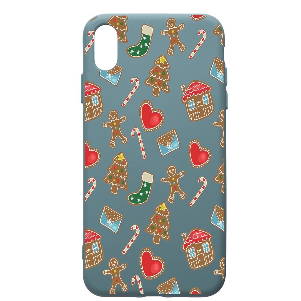 Husa Premium Silicon Compatibila Cu Huawei Y5 2019, Sweets, cu interiorul din material textil, protectie camera, Cornflower, PCF353