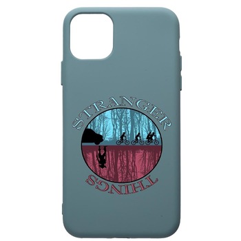 Husa Premium Silicon Compatibila Cu Apple iPhone 11 Pro Max, Stranger Things, cu interiorul din material textil, protectie camera, Cornflower, PCF368 Husa Premium Silicon Compatibila Cu Apple iPhone 11 Pro Max, Stranger Things, cu interiorul din material textil, protectie camera, Cornflower, PCF368