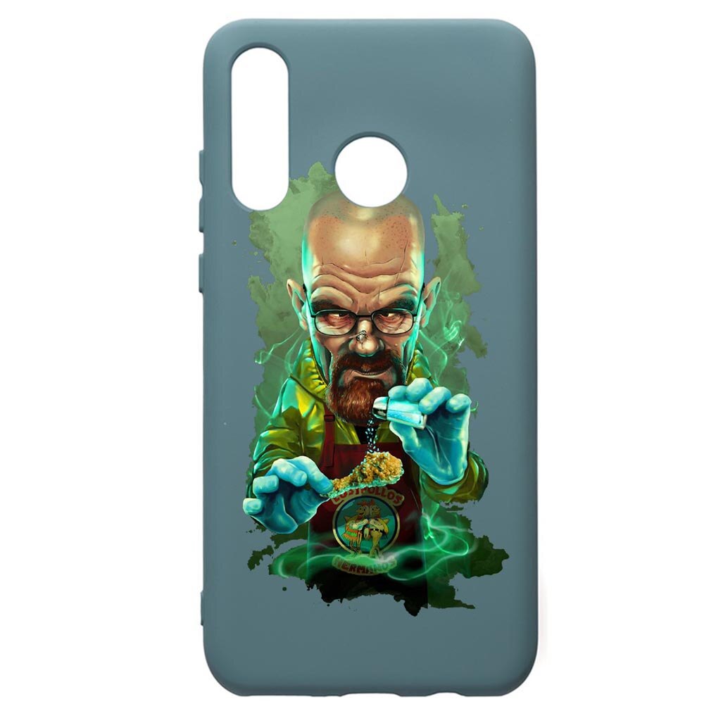 Husa Premium Silicon Compatibila Cu Huawei P30 Lite, Breaking Bad, cu interiorul din material textil, protectie camera, Cornflower, PCF367