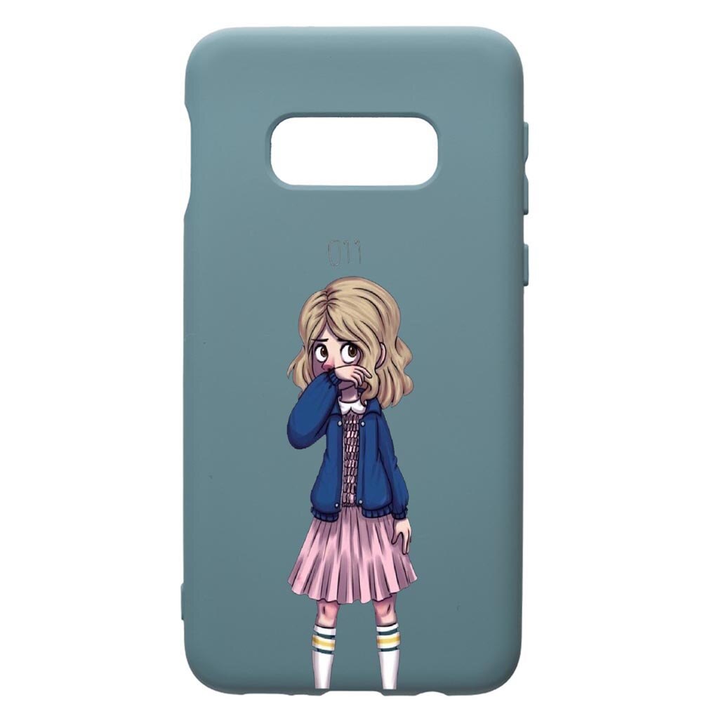 Husa Premium Silicon Compatibila Cu Samsung Galaxy S10, Stranger Things, cu interiorul din material textil, protectie camera, Cornflower, PCF371