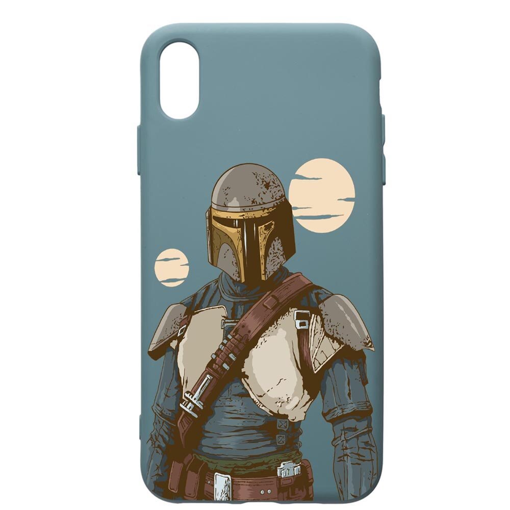 Husa Premium Silicon Compatibila Cu Huawei Y5 2019, Star Wars The Mandalorian, cu interiorul din material textil, protectie camera, Cornflower, PCF461
