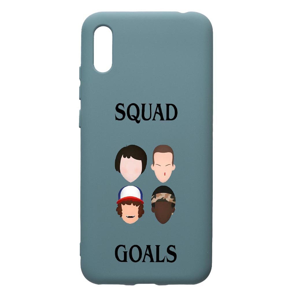 Husa Premium Silicon Compatibila Cu Huawei Y6 2019, Stranger Things, cu interiorul din material textil, protectie camera, Cornflower, PCF374