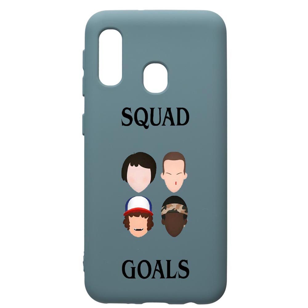 Husa Premium Silicon Compatibila Cu Samsung Galaxy A20E, Stranger Things, cu interiorul din material textil, protectie camera, Cornflower, PCF374