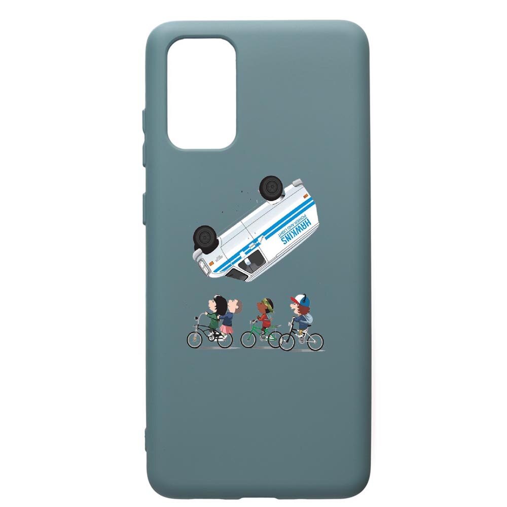Husa Premium Silicon Compatibila Cu Samsung Galaxy S20 Plus, Stranger Things, cu interiorul din material textil, protectie camera, Cornflower, PCF370