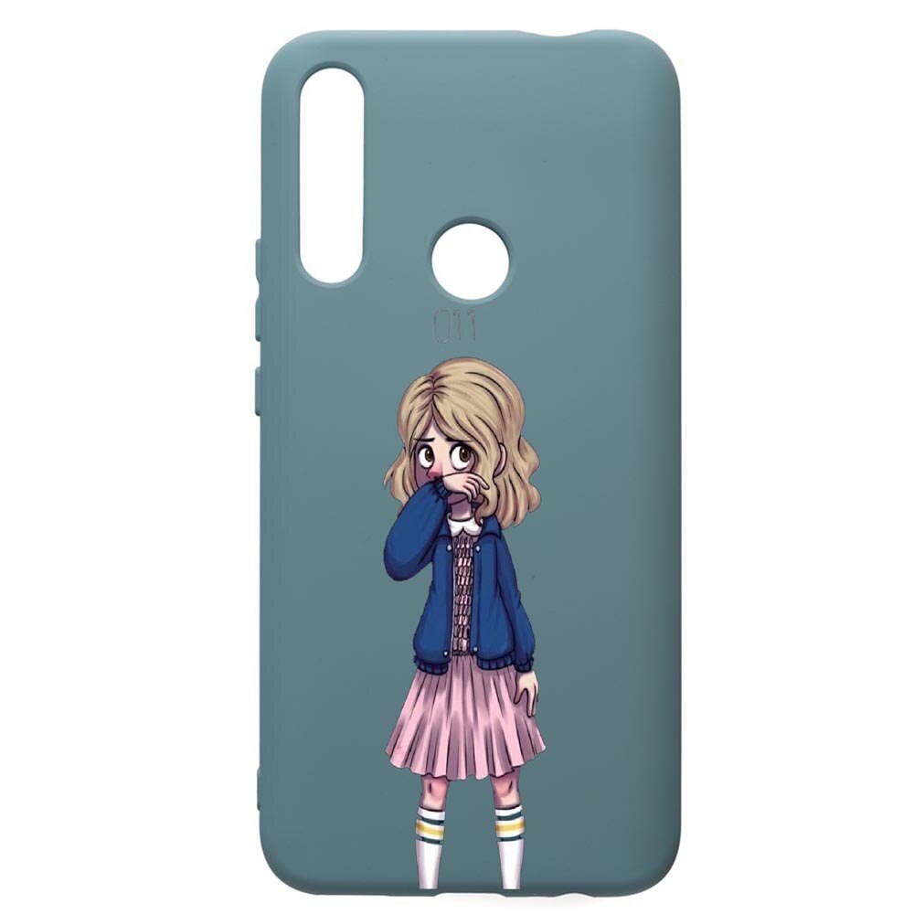 Husa Premium Silicon Compatibila Cu Huawei Y7 2019, Stranger Things, cu interiorul din material textil, protectie camera, Cornflower, PCF371