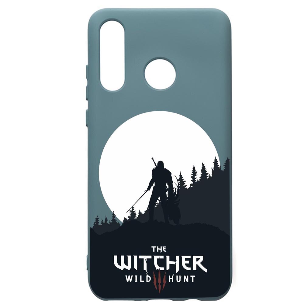 Husa Premium Silicon Compatibila Cu Huawei P30 Lite, The Witcher, cu interiorul din material textil, protectie camera, Cornflower, PCF427