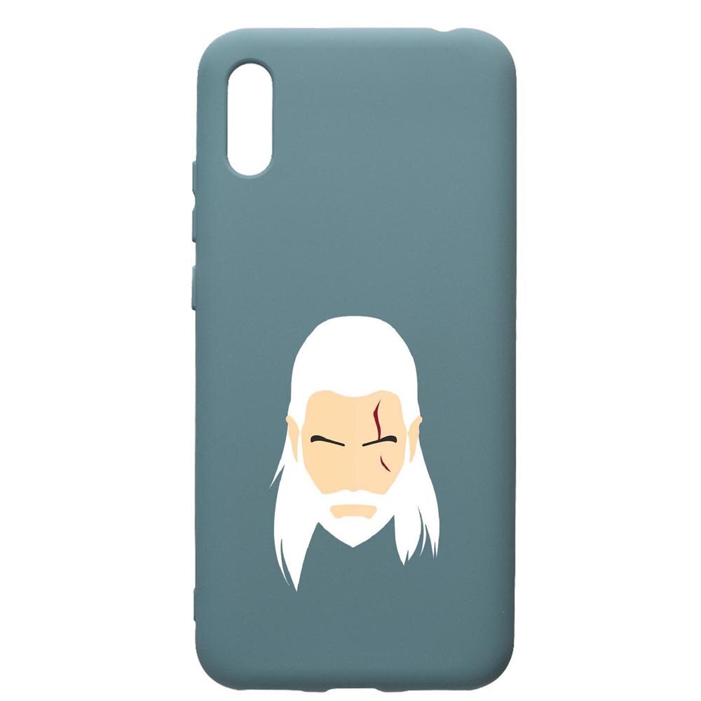 Husa Premium Silicon Compatibila Cu Huawei Y6 2019, The Witcher, cu interiorul din material textil, protectie camera, Cornflower, PCF435