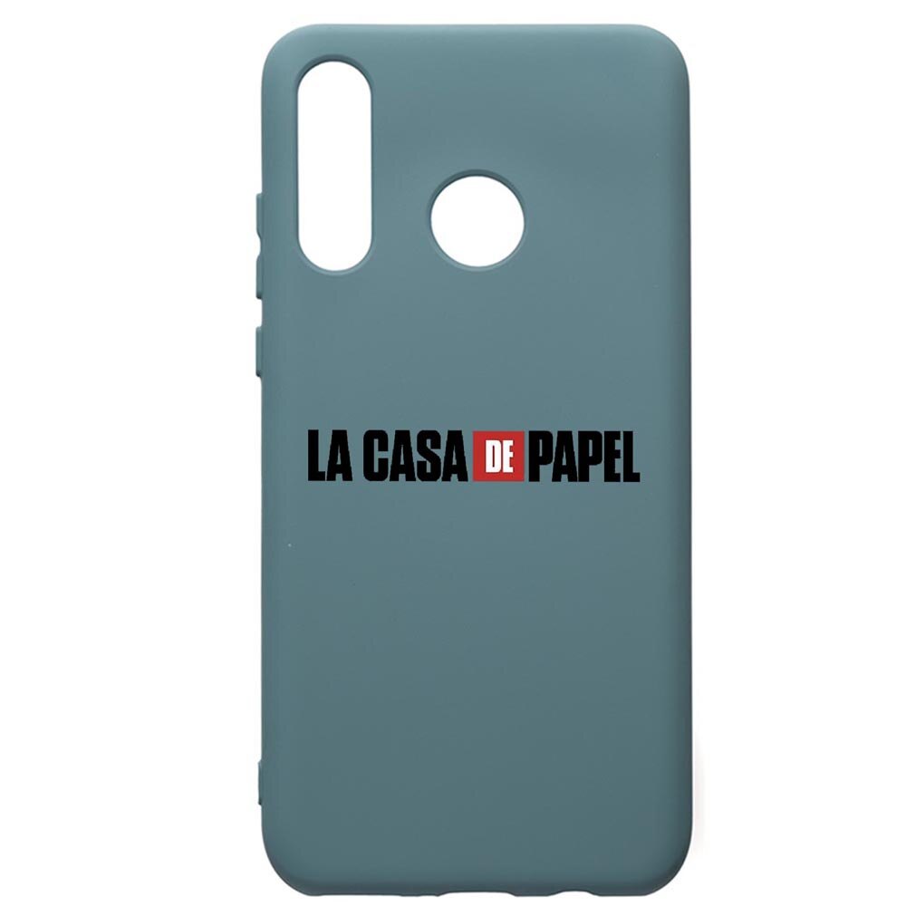 Husa Premium Silicon Compatibila Cu Huawei P30 Lite, La Casa De Papel, cu interiorul din material textil, protectie camera, Cornflower, PCF292