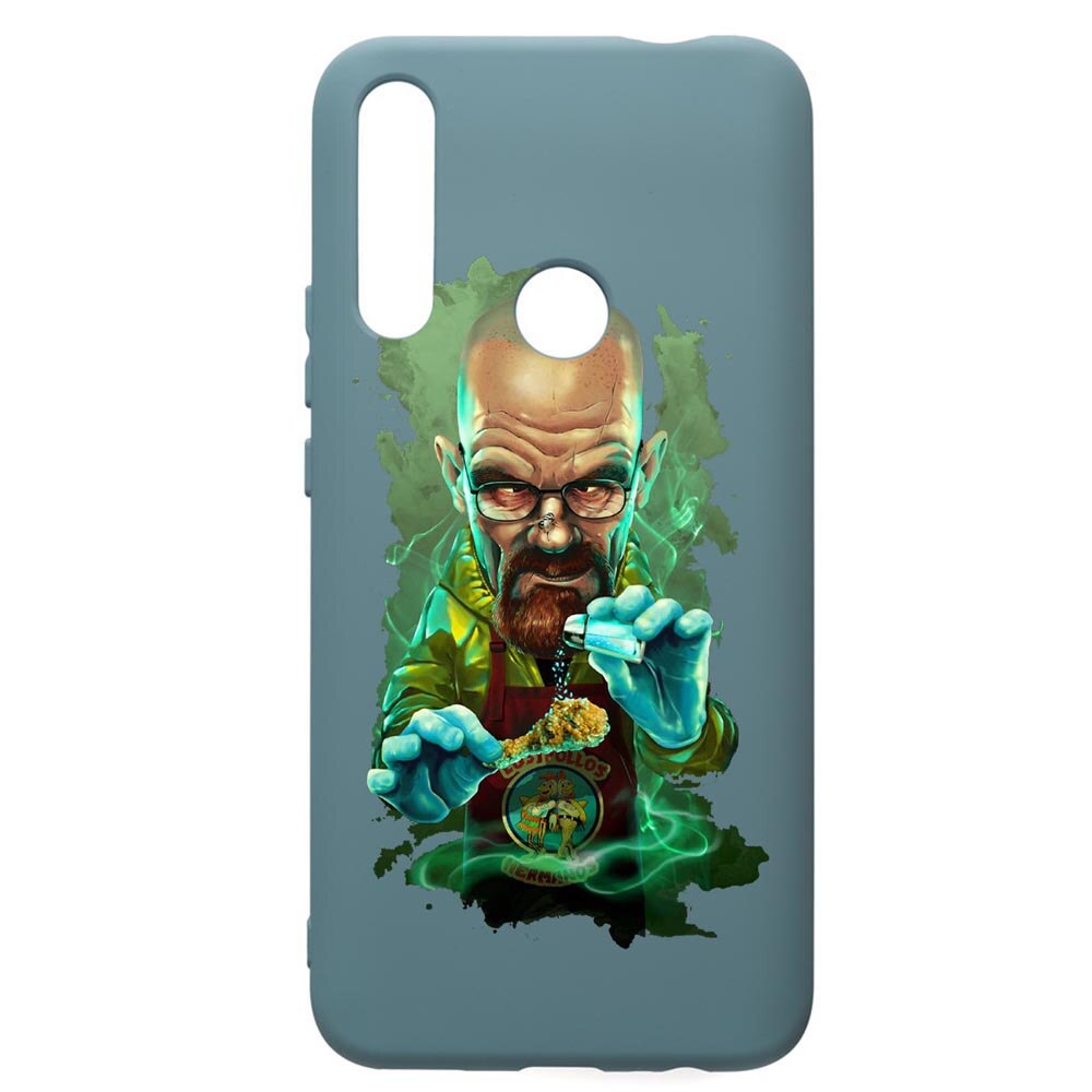 Husa Premium Silicon Compatibila Cu Huawei Y7 2019, Breaking Bad, cu interiorul din material textil, protectie camera, Cornflower, PCF367