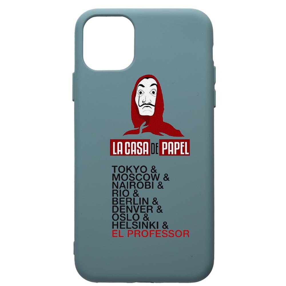 Husa Premium Silicon Compatibila Cu Apple iPhone 11 Pro Max, La Casa De Papel, cu interiorul din material textil, protectie camera, Cornflower, PCF296