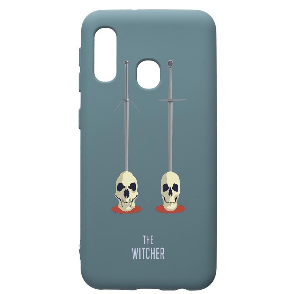 Husa Premium Silicon Compatibila Cu Samsung Galaxy A20E, The Witcher, cu interiorul din material textil, protectie camera, Cornflower, PCF430