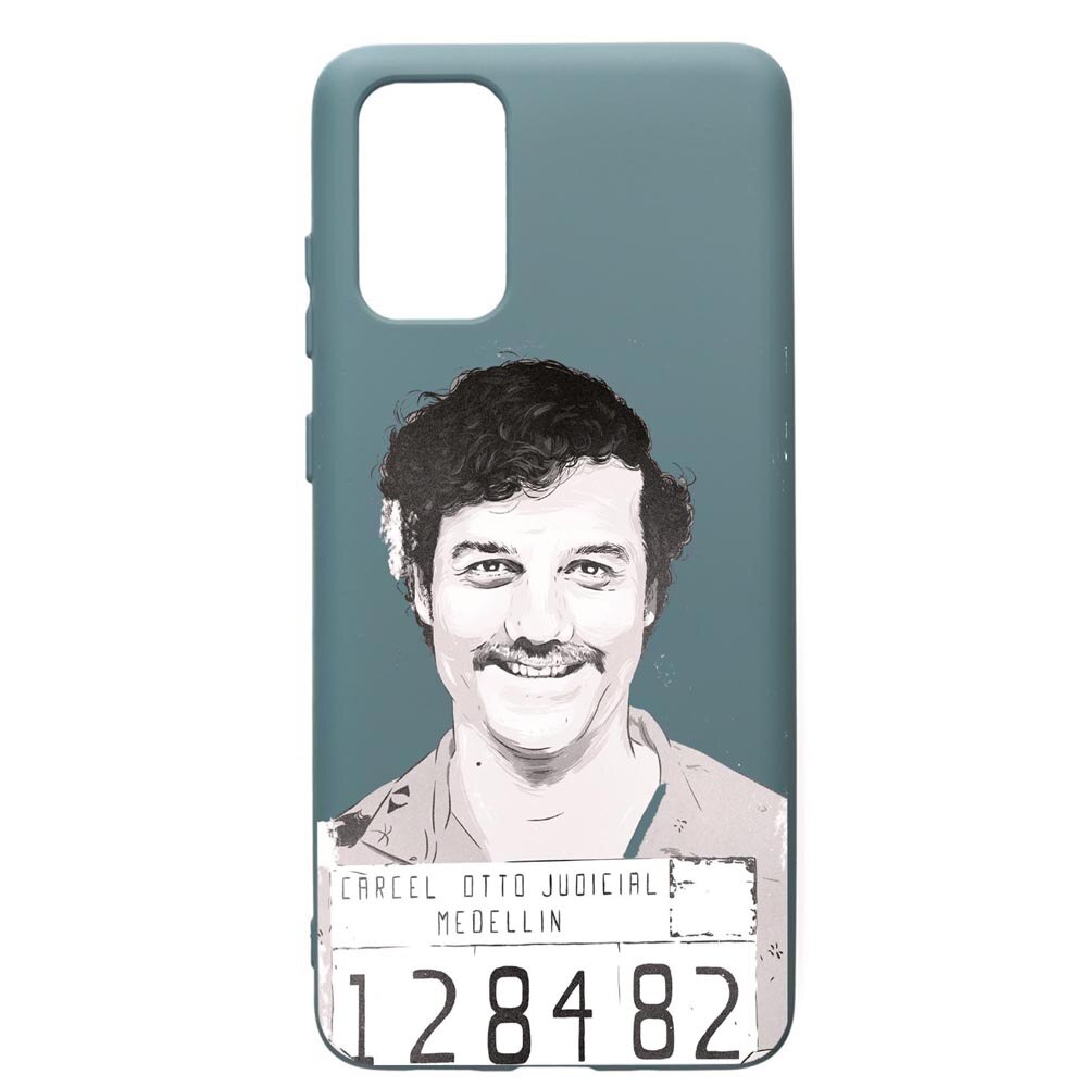 Husa Premium Silicon Compatibila Cu Samsung Galaxy S20 Plus, Narcos Pablo Escobar, cu interiorul din material textil, protectie camera, Cornflower, PCF443