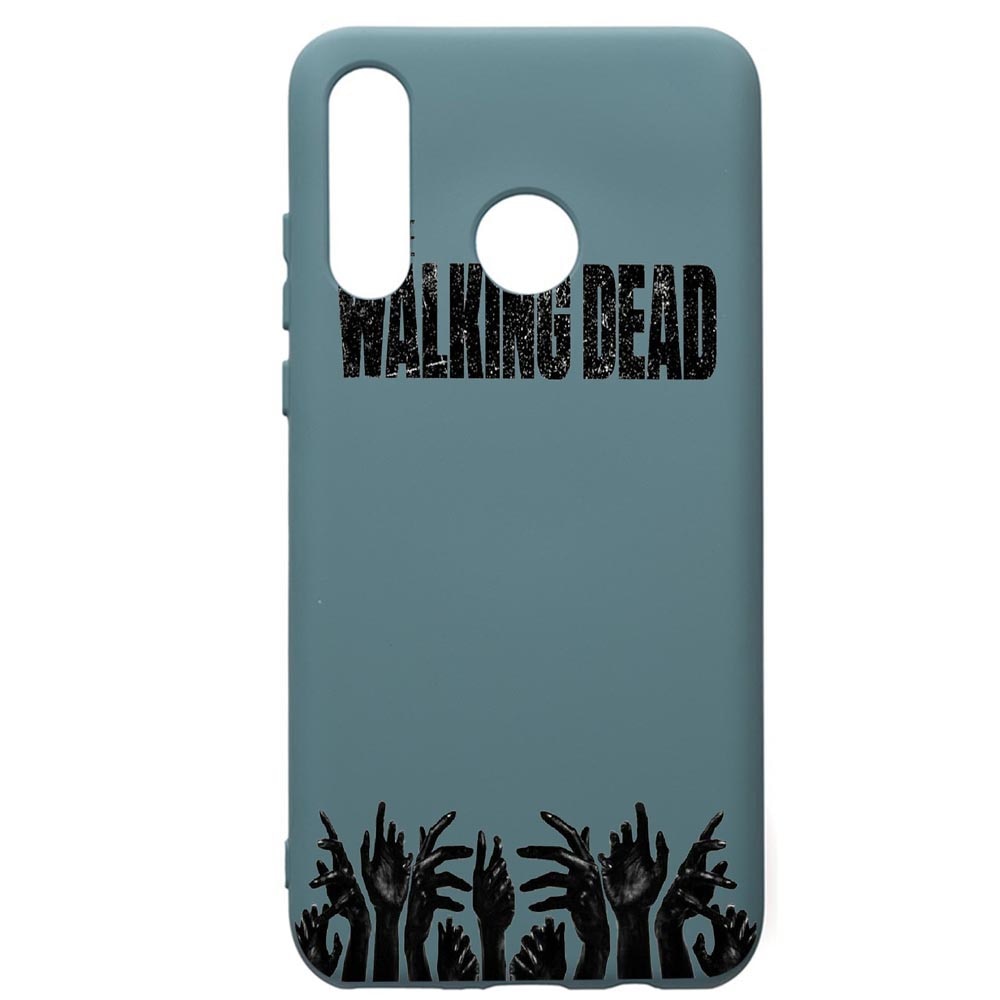 Husa Premium Silicon Compatibila Cu Huawei P30 Lite, The Walking Dead, cu interiorul din material textil, protectie camera, Cornflower, PCF301