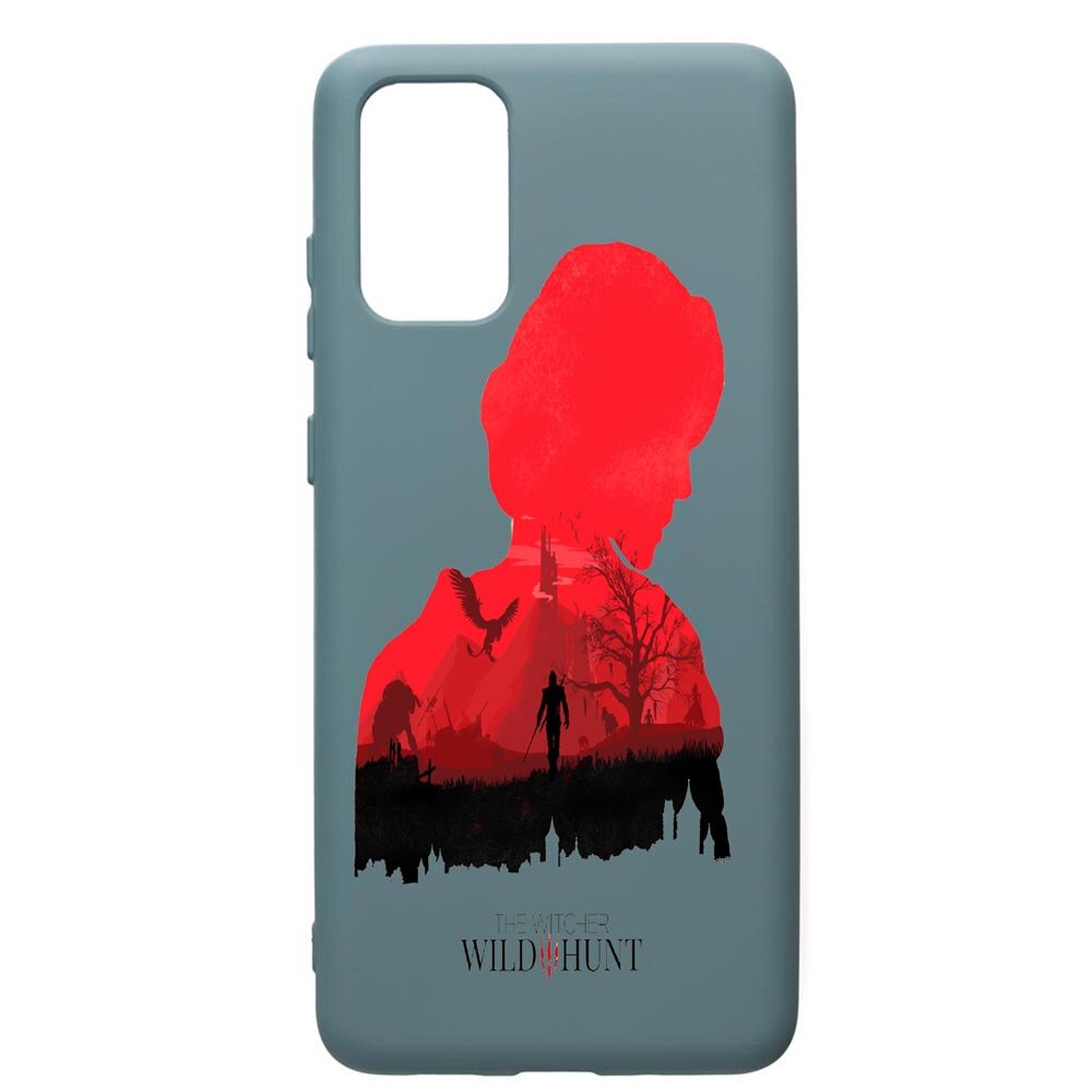 Husa Premium Silicon Compatibila Cu Samsung Galaxy S20 Plus, The Witcher, cu interiorul din material textil, protectie camera, Cornflower, PCF428