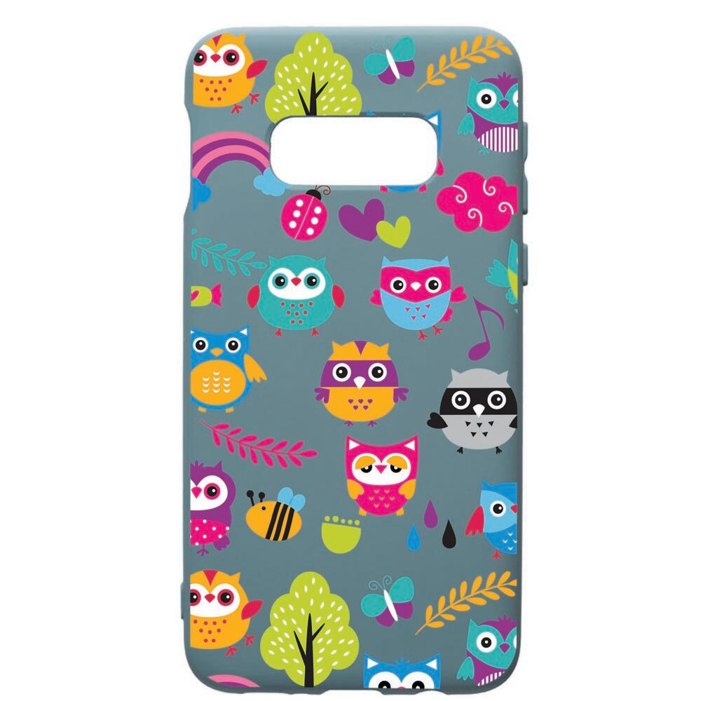 Husa Premium Silicon Compatibila Cu Samsung Galaxy S10, OWL, cu interiorul din material textil, protectie camera, Cornflower, PCF43