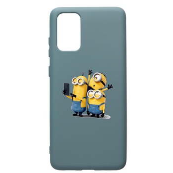 Husa Premium Silicon Compatibila Cu Samsung Galaxy S20 Plus, Minions, cu interiorul din material textil, protectie camera, Cornflower, PCF207 Husa Premium Silicon Compatibila Cu Samsung Galaxy S20 Plus, Minions, cu interiorul din material textil, protectie camera, Cornflower, PCF207